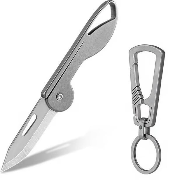 Mini Titanium Alloy Folding Pocket Knife Bowlift