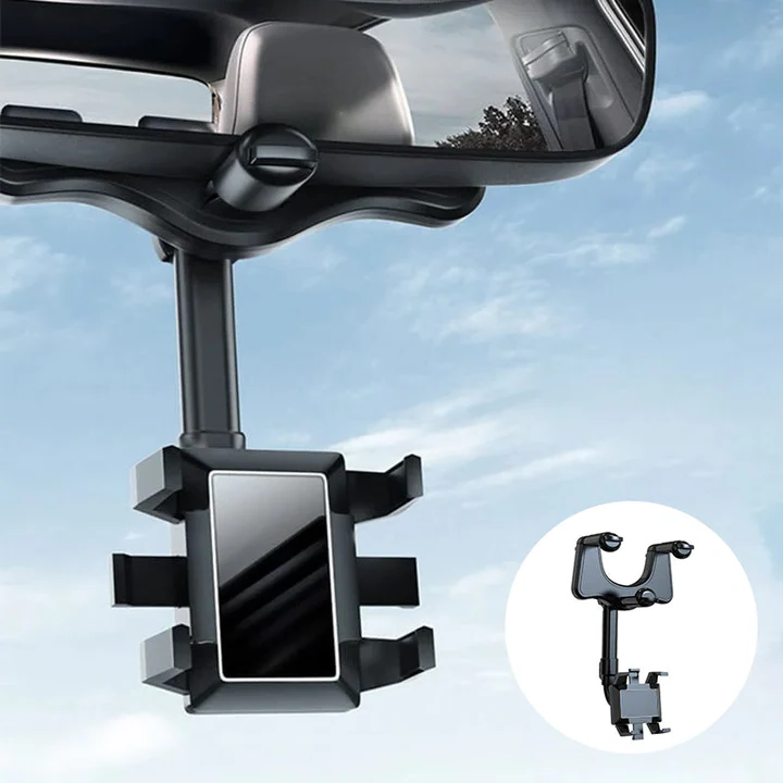BowLift | 360° Rotating Multifunctional Car Mirror Phone Holder