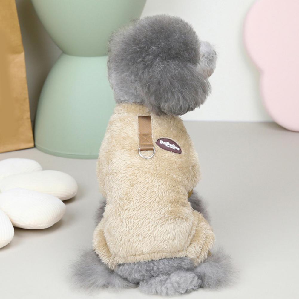 BowLift | Fleece Pet Elastic Jumpsuit with Pull Ring