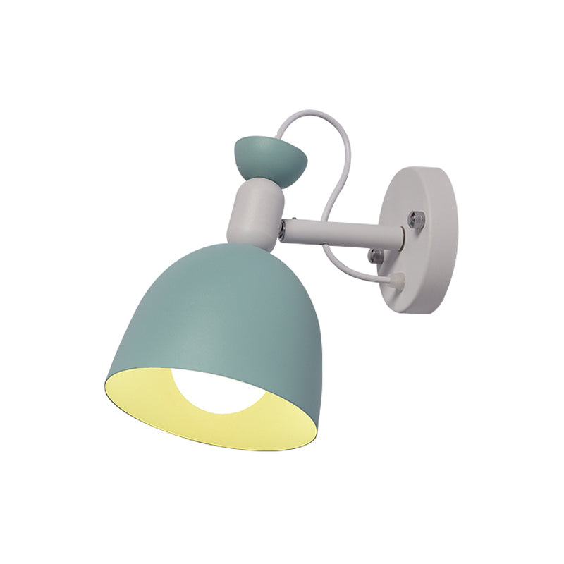 BowLift | 1 Light Wall Lamp Nordic Style Dome Shade Metal Wall Lamp in Black/White for Bedroom