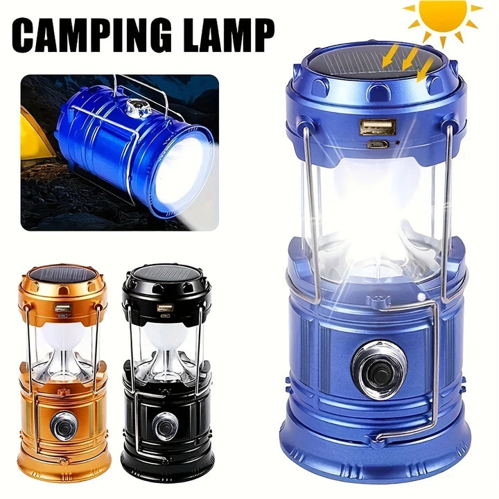 BowLift | Solar Camping Lamp with USB Charging – Portable LED Lantern for Outdoor Activities and Emergencies