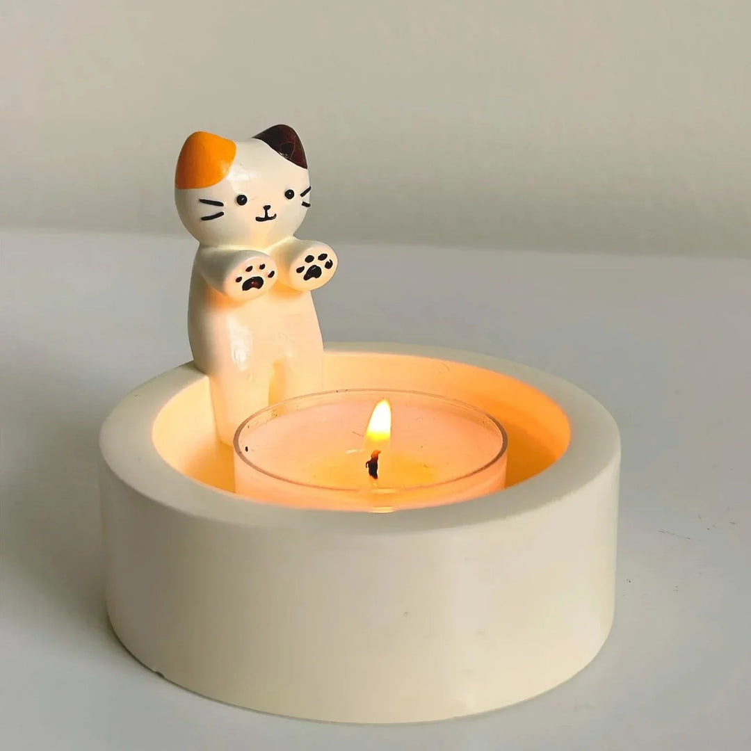 Cute Cat Candle Holder | Bowlift
