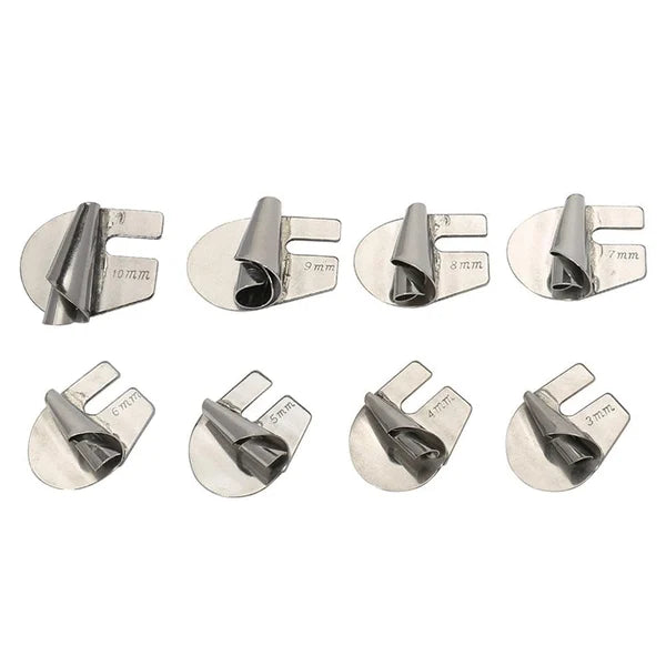 SewPerfect Spiral sewing pipe hem foot set with 8 pieces | Bowlift