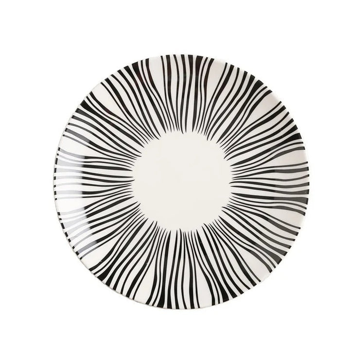 BowLift | Geometric Pattern Ceramic Dinner Plate Set