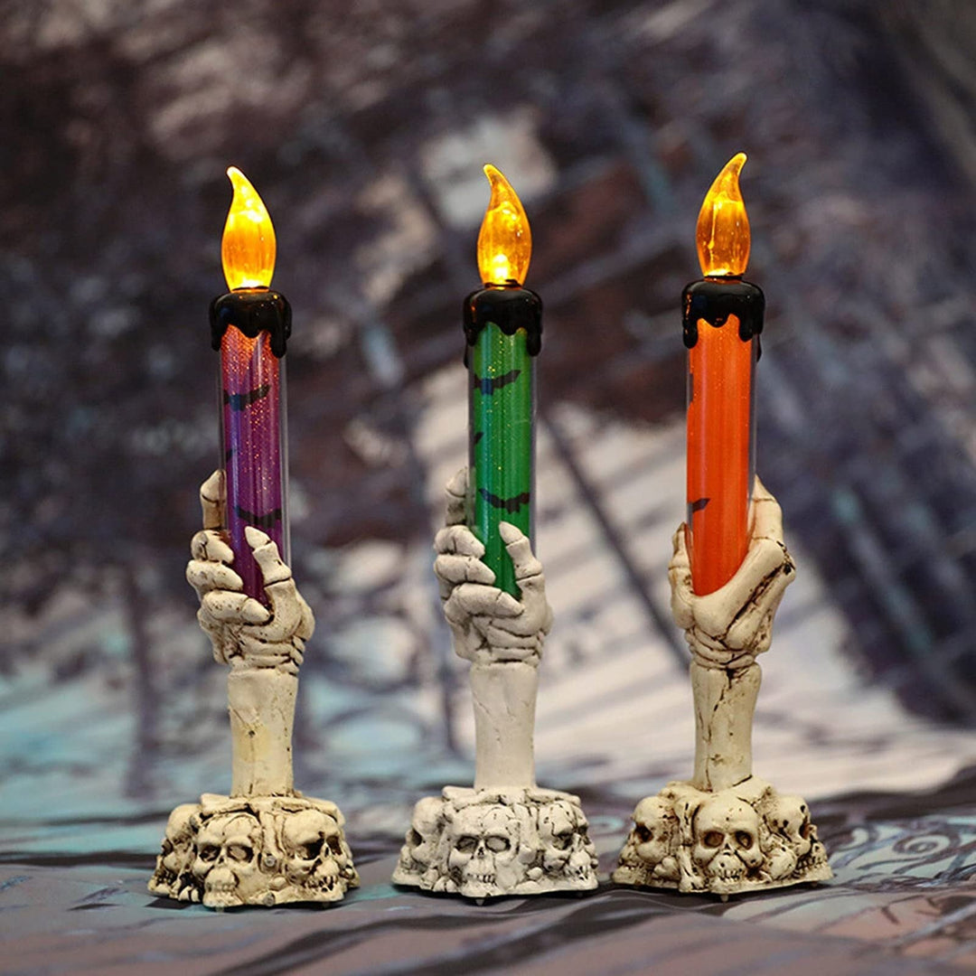 BowLift | Halloween Ghost Hand Electronic Skeleton Candle Halloween Party Bar Props Decoration Glitter Lamp