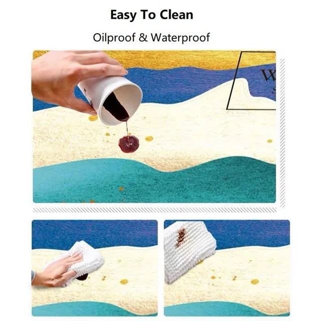 SafeStyle Non-Slip Mat for Home – Modern Design & Washable Faux Leather | Bowlift