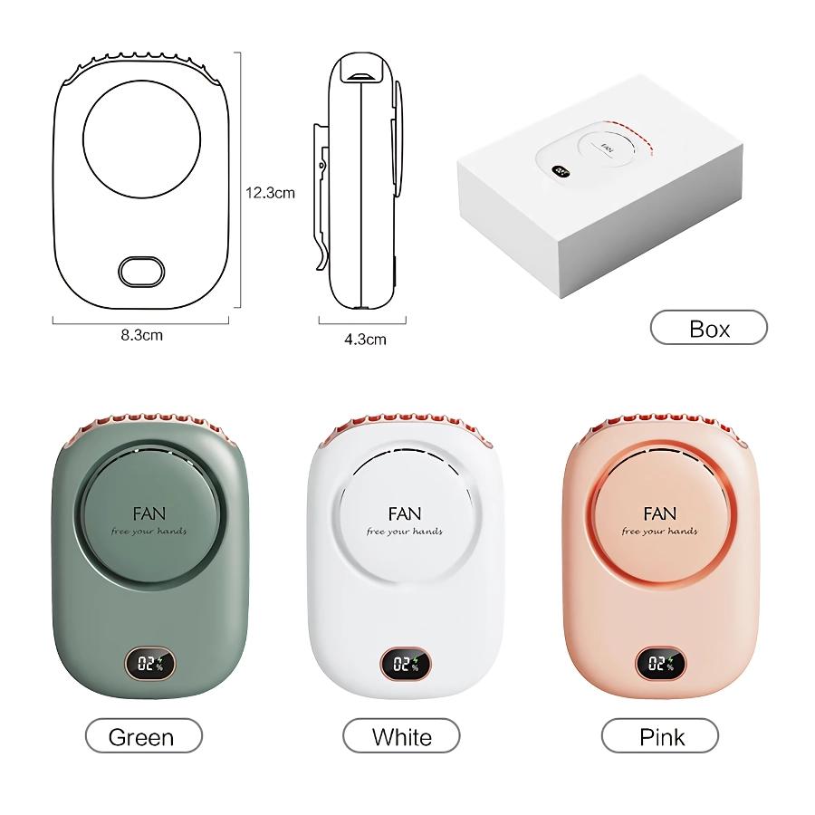Portable USB Rechargeable Hanging Neck Mini Fan | Bowlift