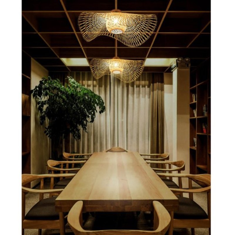 BowLift | MutoCraft - Elegant rattan pendant light with Japanese influences