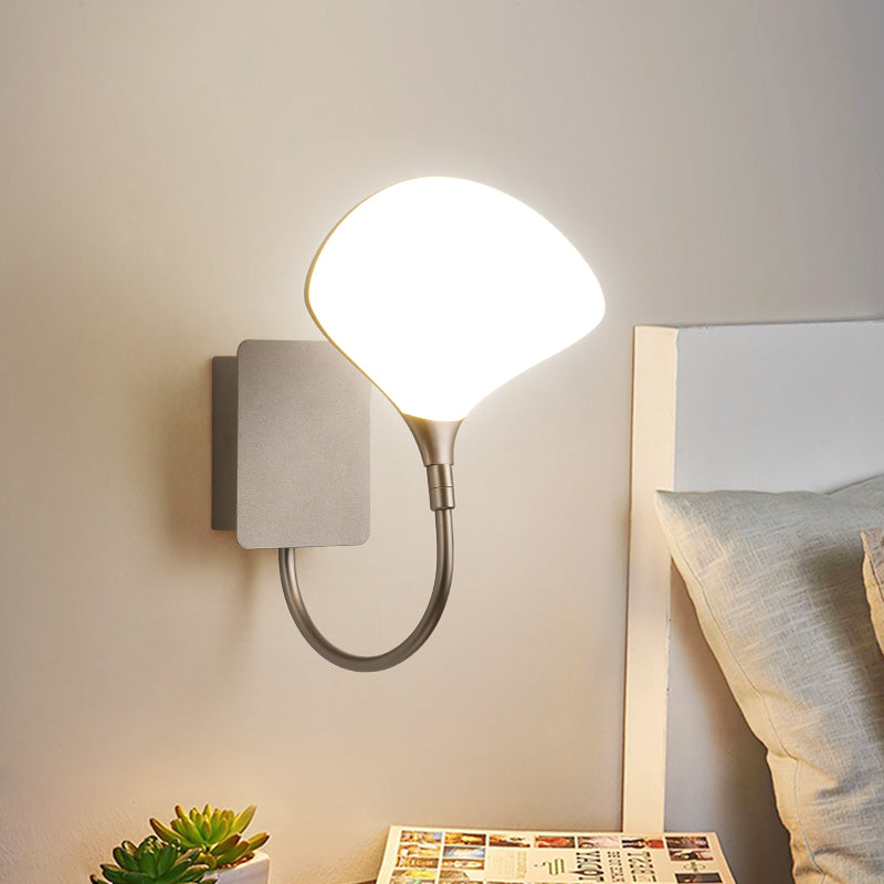 BowLift | Gold Arced Arm Wall Lighting Ideas Modernist LED Metal Wall Mount Lamp with Acrylic Shade