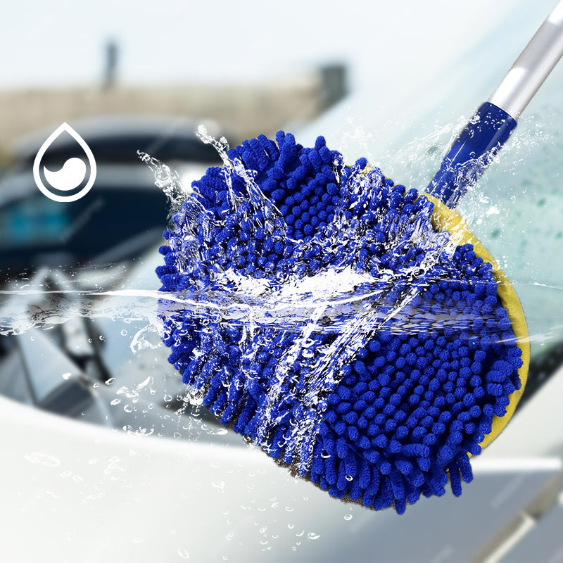 Telescopic car wash mop with extendable handle | Bowlift
