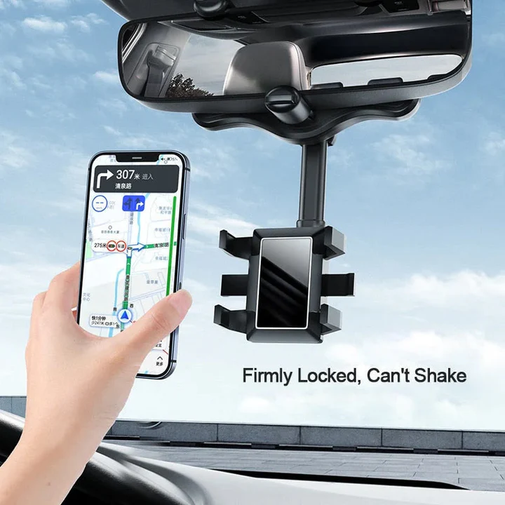 BowLift | 360° Rotating Multifunctional Car Mirror Phone Holder