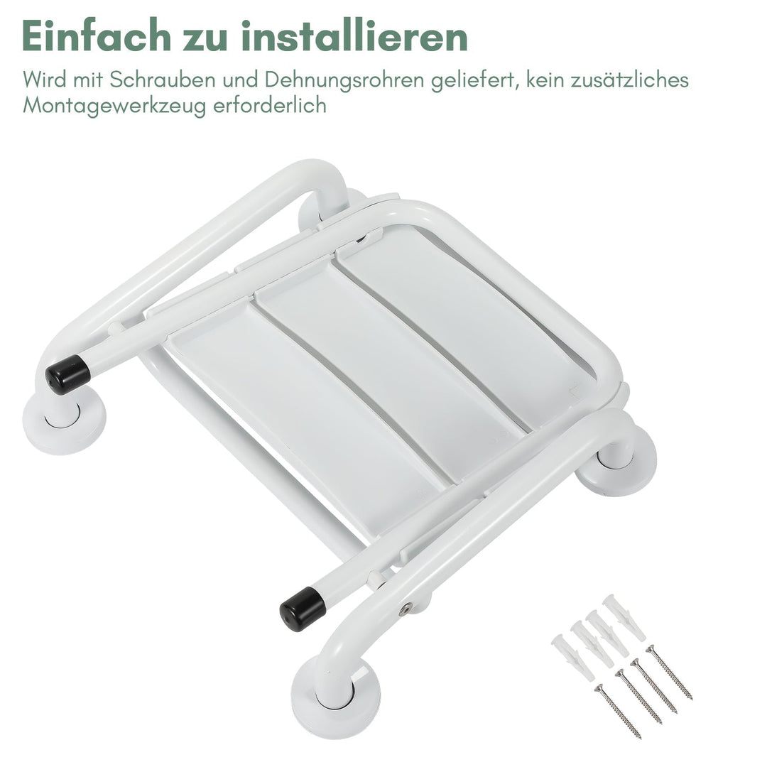 Foldable shower seat with armrests wall-mounted | Bowlift