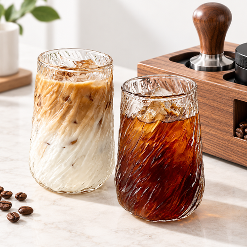 Textured Swirl Glass Tumbler Set Bowlift
