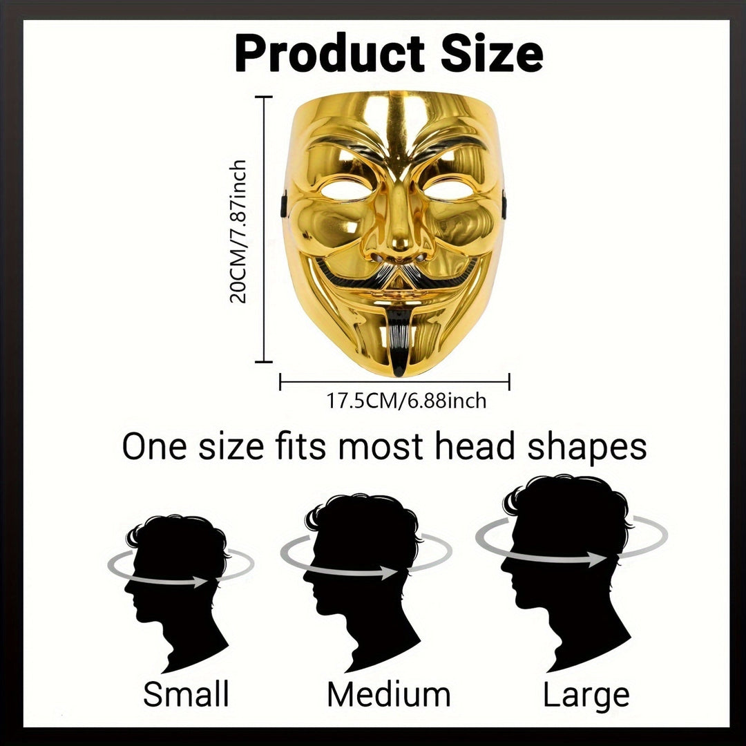 BowLift | Men's Full Face Plastic Halloween Mask | Anonymous Cosplay