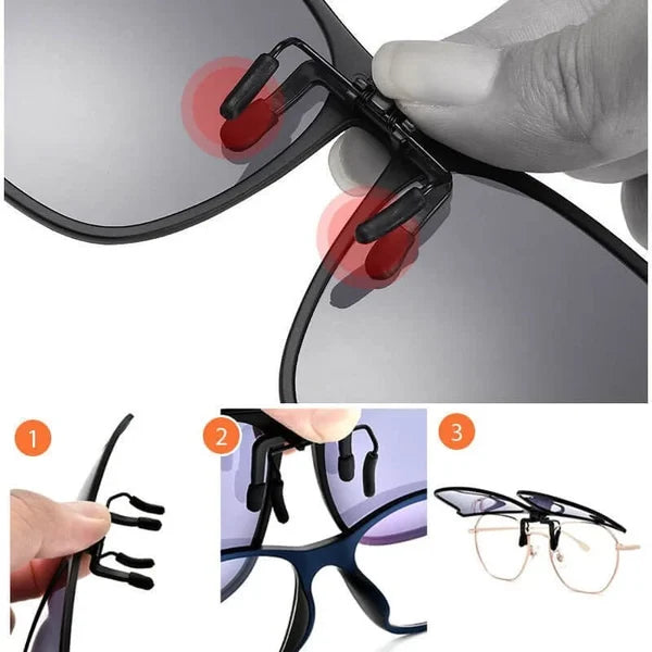 OogZeker ClipSunglasses – Lightweight Polarized UV400 Clip-on for Glasses Wearers | Bowlift