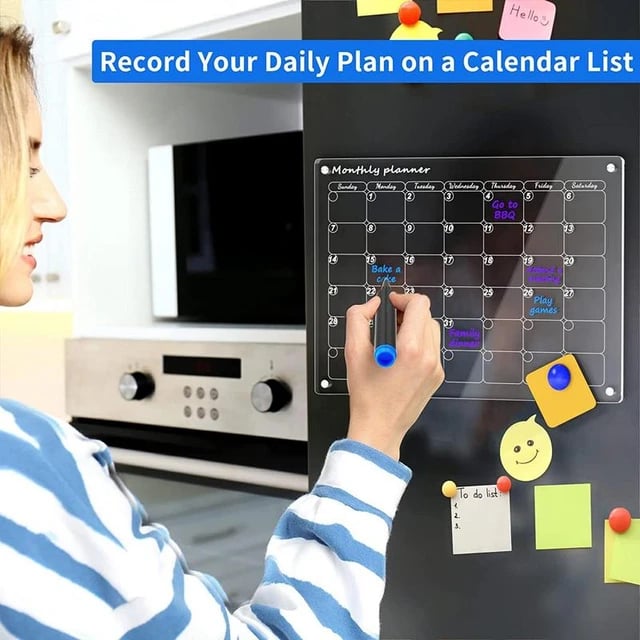 BowLift | Magnetic Schedule Planner For Fridge[Permanently reusable]