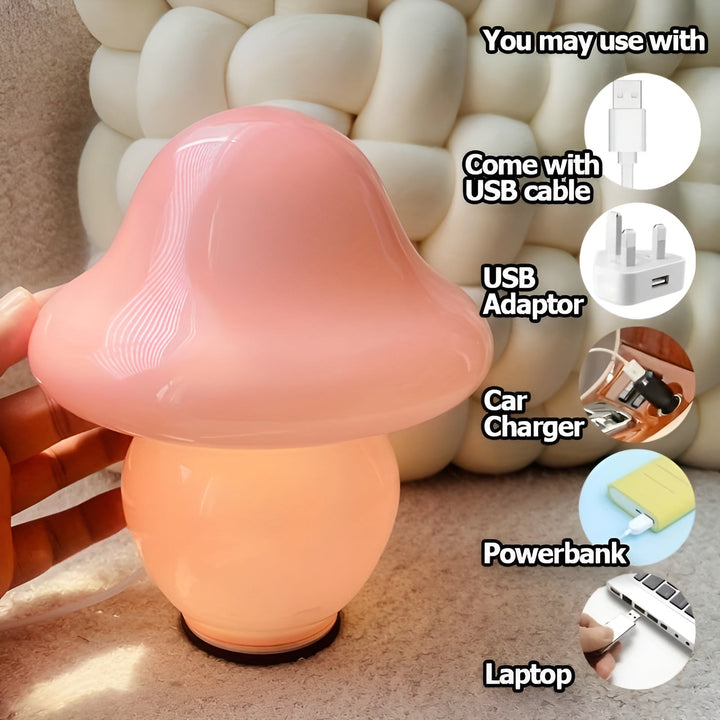 BowLift | MushroomDream Lamp – Enchanting Glass Lighting with Mushroom Pattern