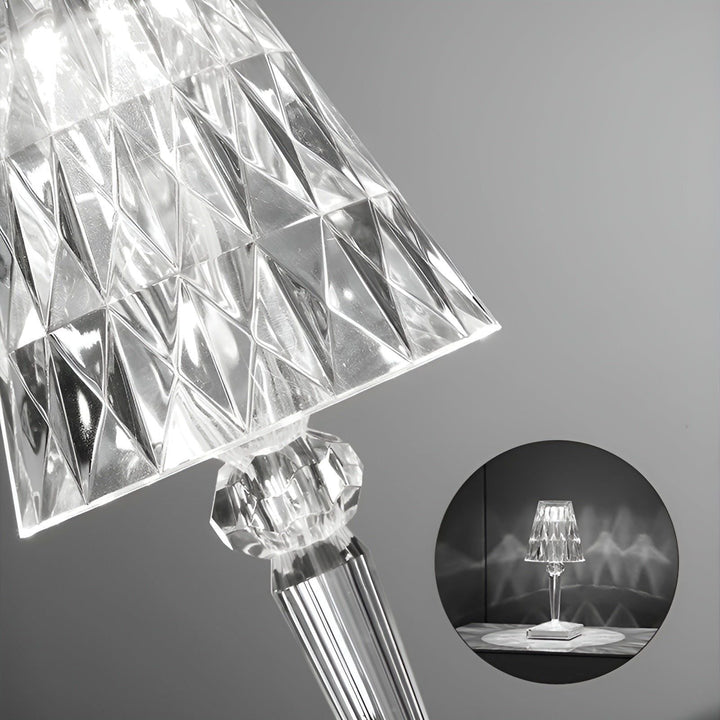 Diamond Glow - Wireless USB Crystal Shine Nightstand Lamp | Bowlift