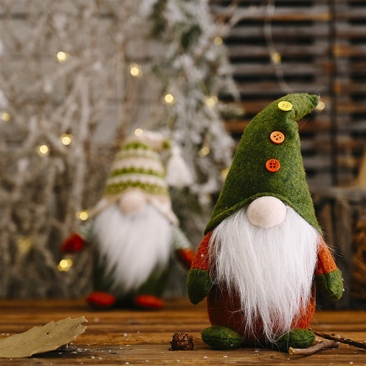 BowLift | Christmas Green Faceless Old Man Elf Figurine
