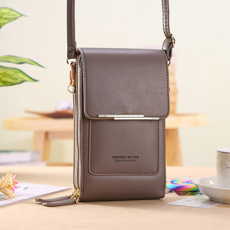 Anti-Theft Leather Bag with Touchscreen | Bowlift