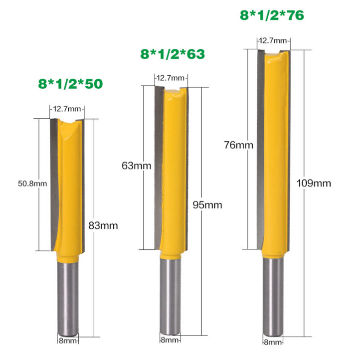 BowLift | 8MM Shaft Double Groove Straight Mill