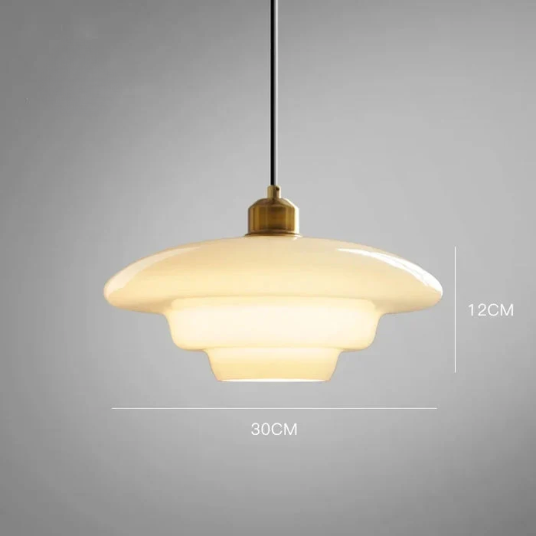 BowLift | White Glass Design Pendant Lamp