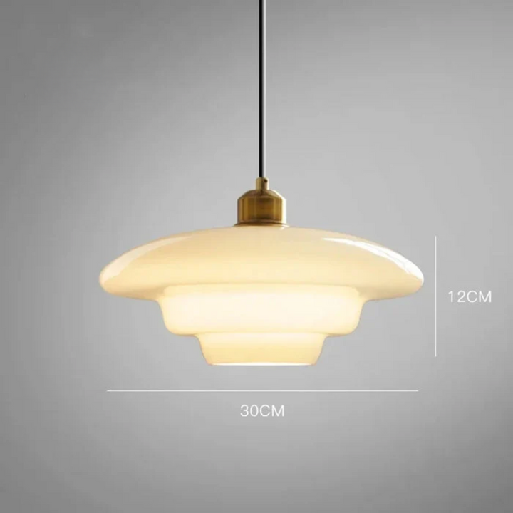 BowLift | White Glass Design Pendant Lamp