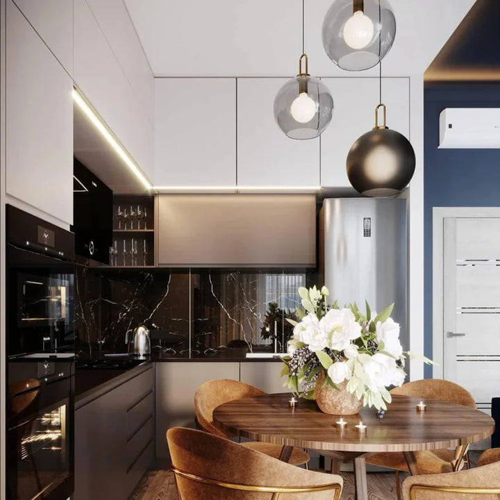 BowLift | Modern Atmospheric Glass Pendant Lamp for Dining Room and Kitchen