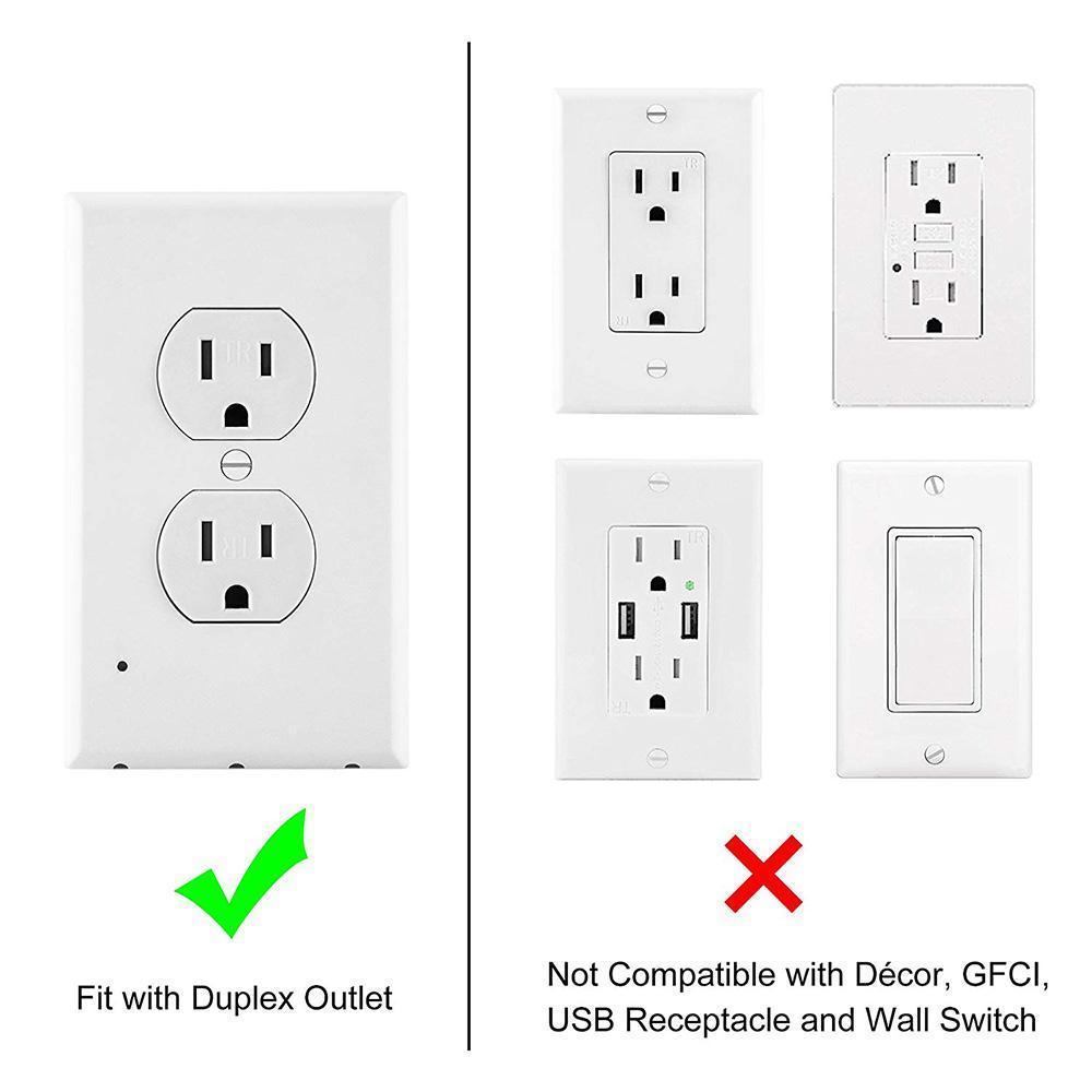 BowLift | Outlet wall plate with LED night lights