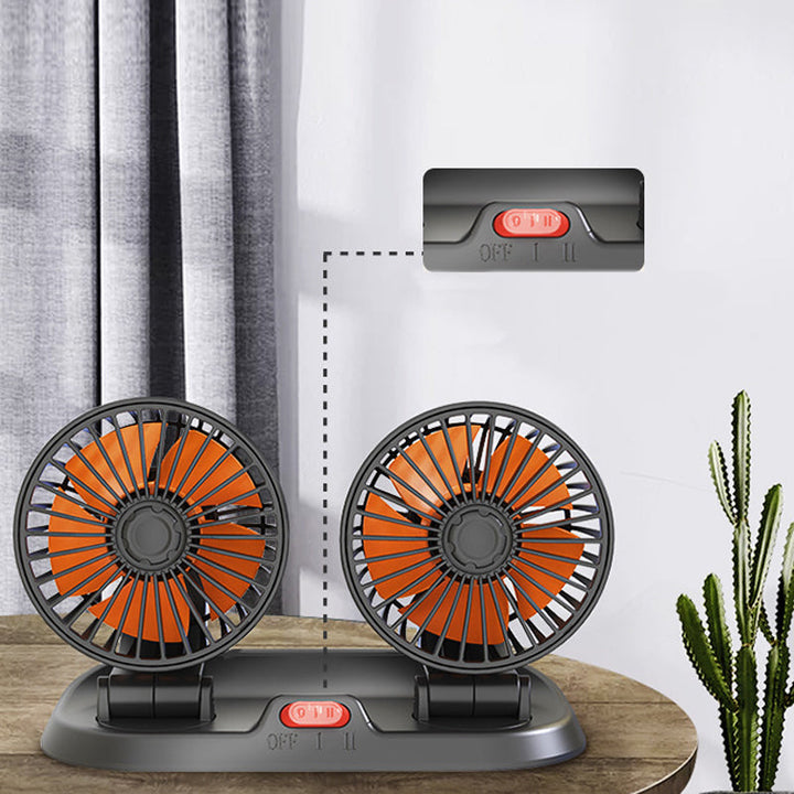 BowLift | Dual Head Car Auto Circulator Fan
