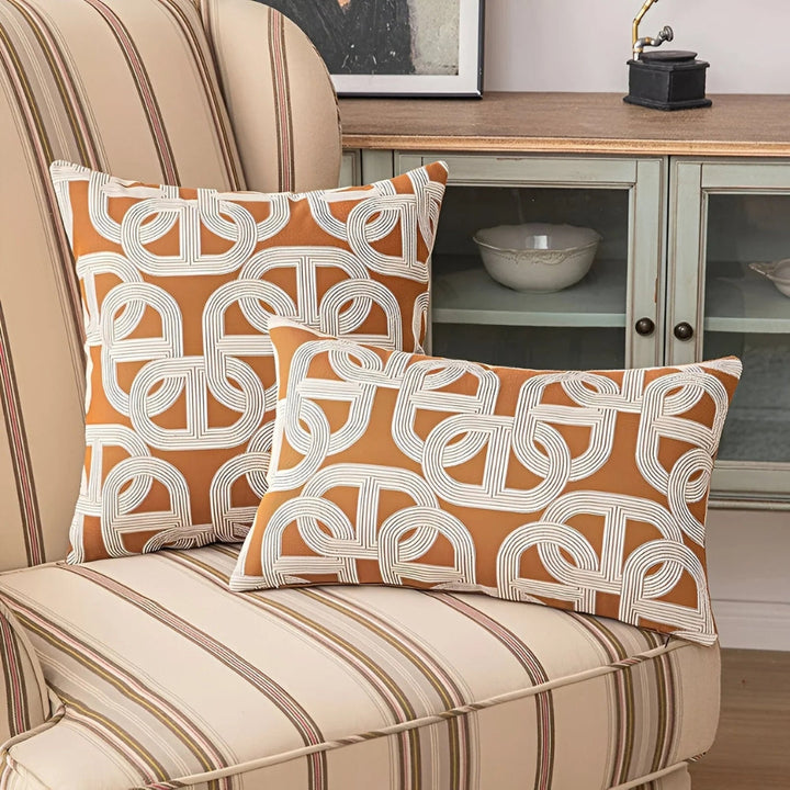 BowLift | Modern Interlock Pattern Cushion Cover