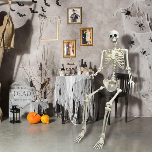 Full Body Skeleton Halloween Decoration – Scares Guaranteed, Fun for All Bowlift