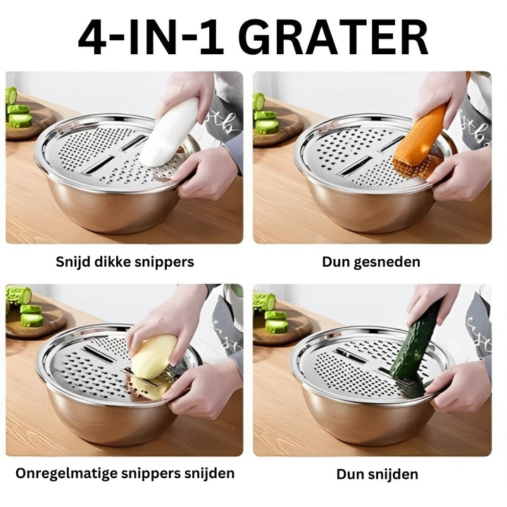 Master Chop - Stylish 3-in-1 Cutting Drawer made of stainless steel Bowlift