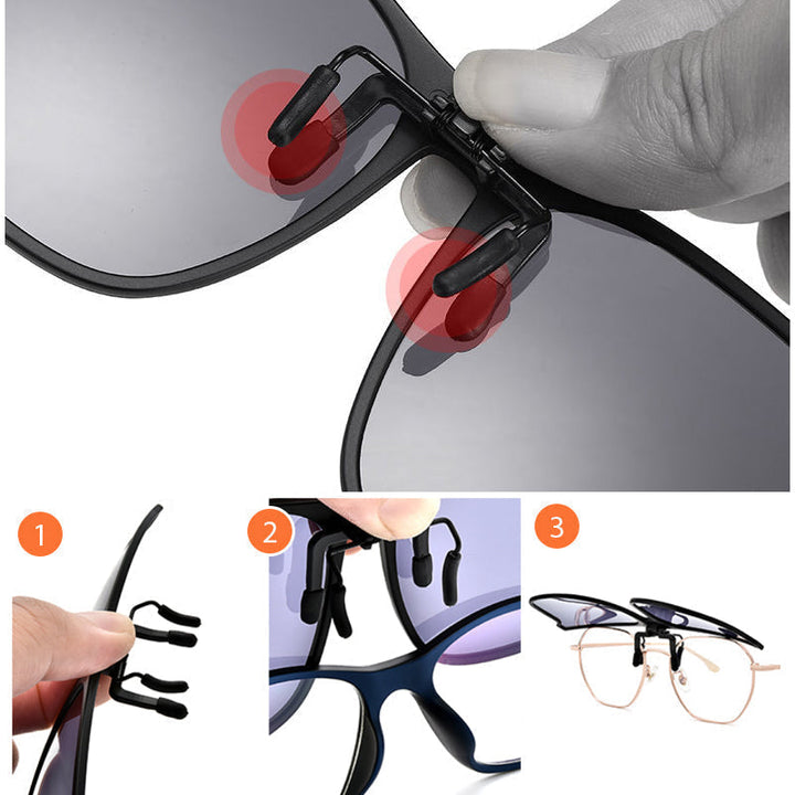 BowLift | New polarized clip-on folding sunglasses