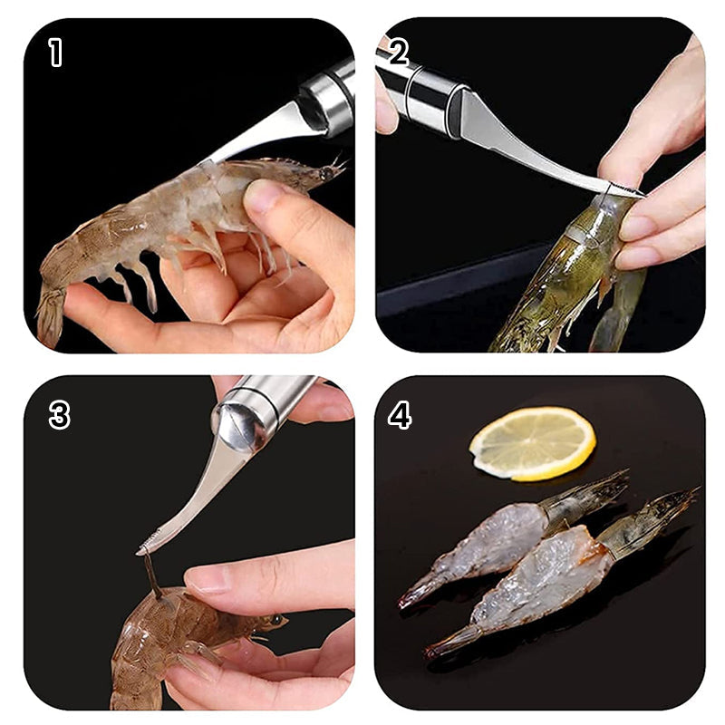 Stainless Steel Shrimp Whisker Peeler Tool | Bowlift