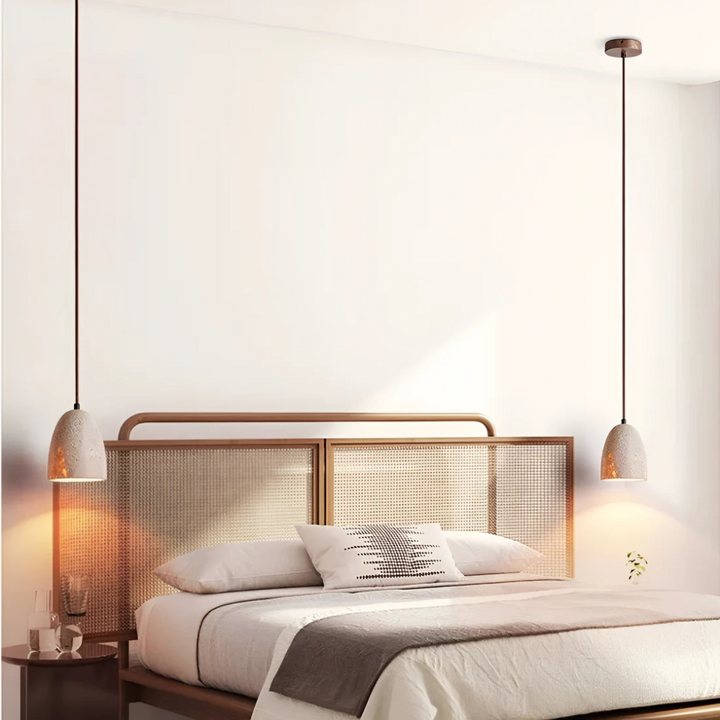 BowLift | Retro Travertine Pendant Lamp