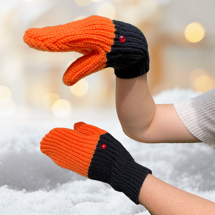 BowLift | Knitted Warm Duck Skin Gloves