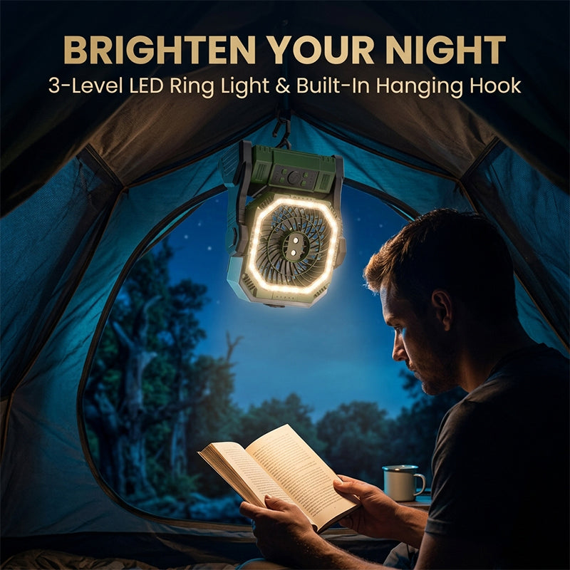 Rechargeable Outdoor Camping Fan Light | Bowlift