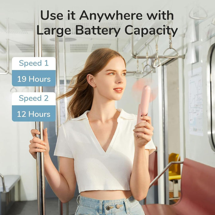 3 In 1 Handheld Mini Fan | USB Rechargeable, Foldable Design & Ideal for Travel, Camping, and Outdoor Activities | Bowlift
