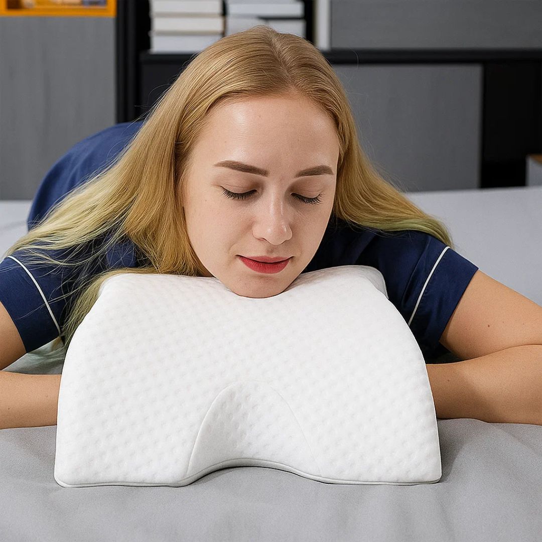 Spine Relief & Posture Alignment – Contour Memory Foam – Pain-Free Deep Sleep Support Bowlift