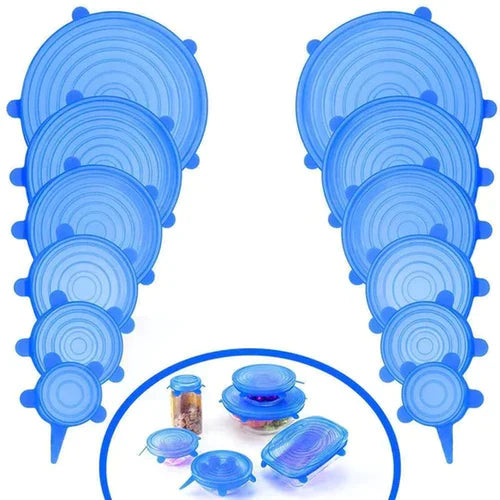 BowLift | Stretchable food silicone lid, 6 pieces