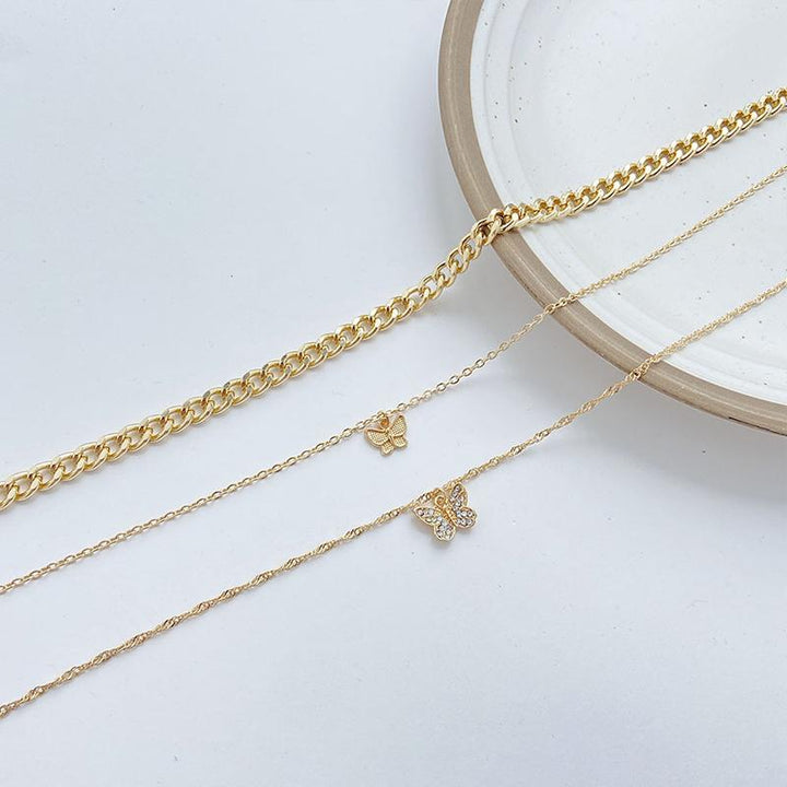 BowLift | Stacked Butterfly Pendant Necklace
