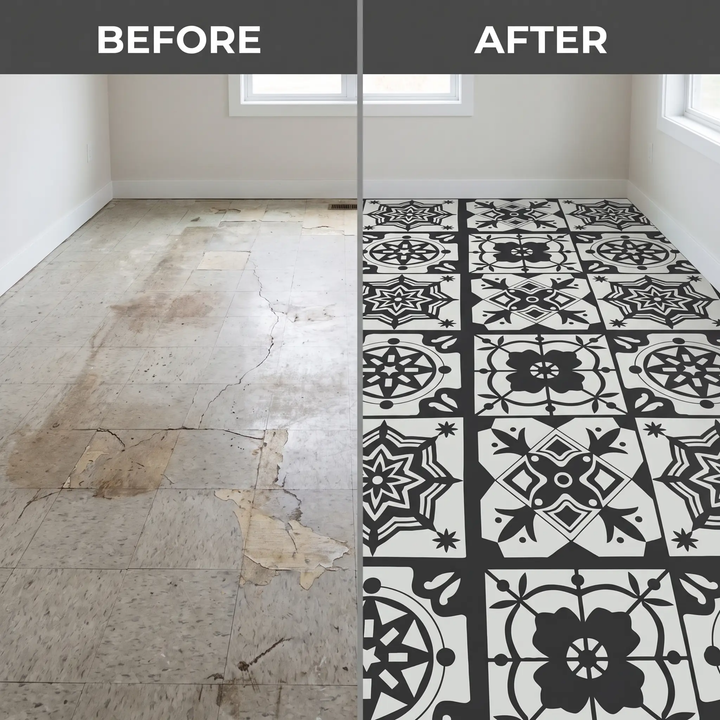BowLift | Peel and Stick PVC Flooring Matt Vinyl Flooring with Stone Look