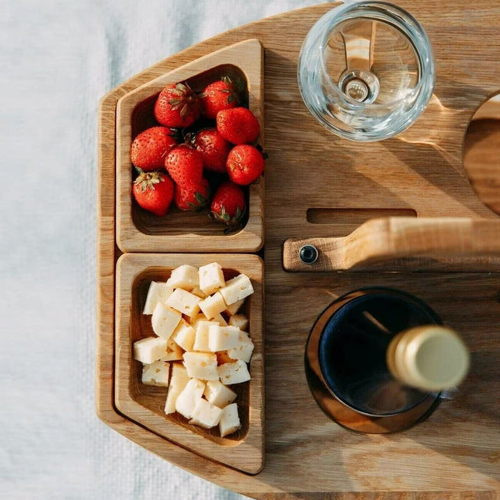 BowLift | Portable Wooden Picnic Wine Table