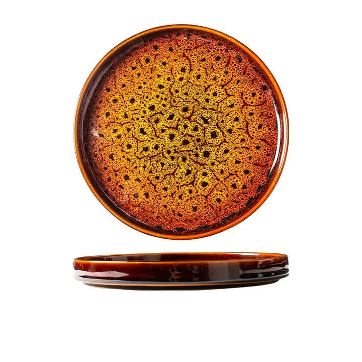 7.5" Ceramic Dumpling Dish Plate Round Tray Dinner Tableware Plate | Bowlift