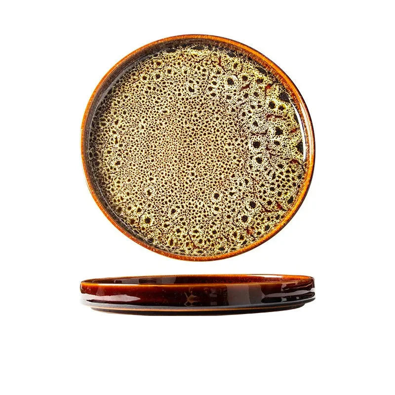 7.5" Ceramic Dumpling Dish Plate Round Tray Dinner Tableware Plate | Bowlift