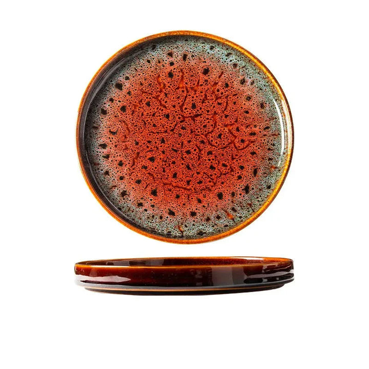 7.5" Ceramic Dumpling Dish Plate Round Tray Dinner Tableware Plate | Bowlift