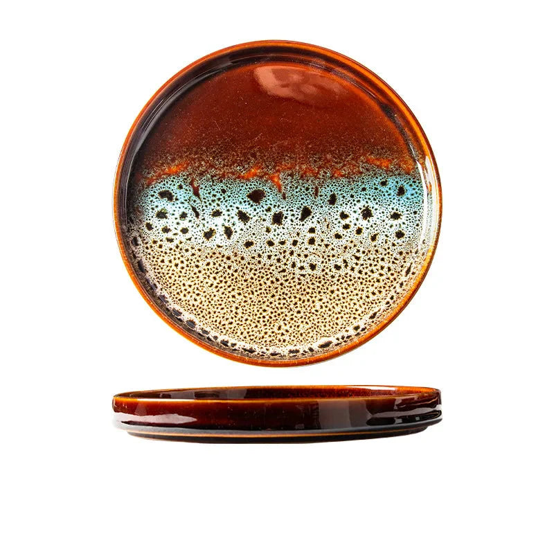 7.5" Ceramic Dumpling Dish Plate Round Tray Dinner Tableware Plate | Bowlift