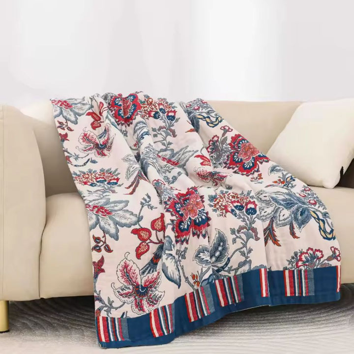 BowLift | Retro Botanica Bliss Cotton Blanket