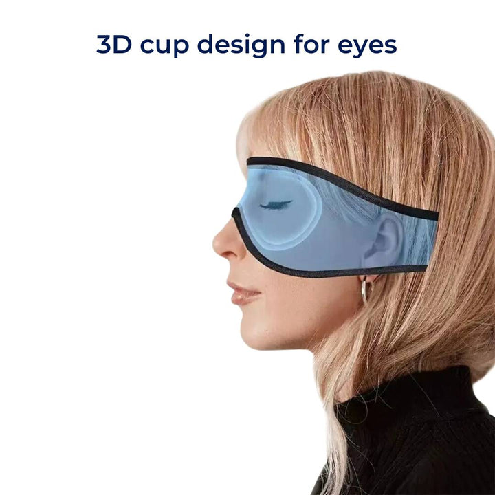 DreamSounds Bluetooth Sleeping Mask with Built-in Headphones | for Travel - Meditation - Light Blocking Comfort Bowlift
